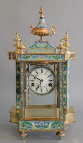 CLOISONNE AND BRASS REGULATOR