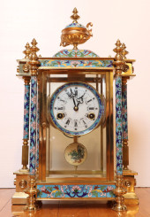 CLOISONNE BRASS AND ENAMEL MAN