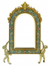 CLOISONNE, BRONZE AND BRASS DR