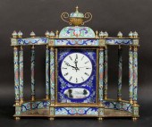 CLOISONNE COLONNADE CLOCKClois