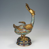 CLOISONNE DUCK - SHAPED ORNAME