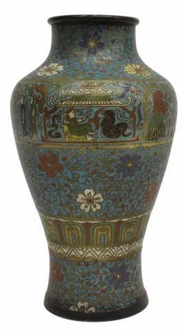 CLOISONNE ENAMEL BALUSTER-FORM