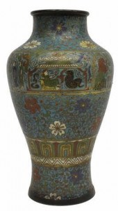 CLOISONNE ENAMEL BALUSTER-FORM