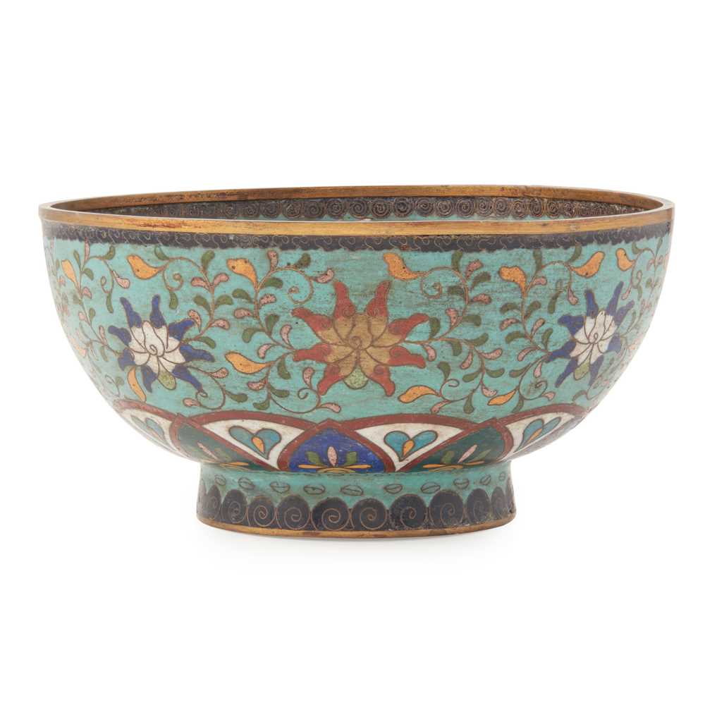 CLOISONNÉ ENAMEL BOWL QING DYNASTY,