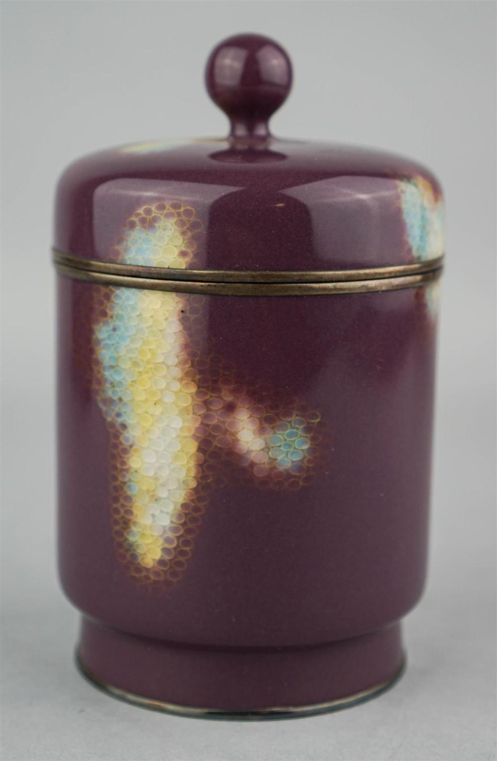 CLOISONNE ENAMEL BOX AND COVER,