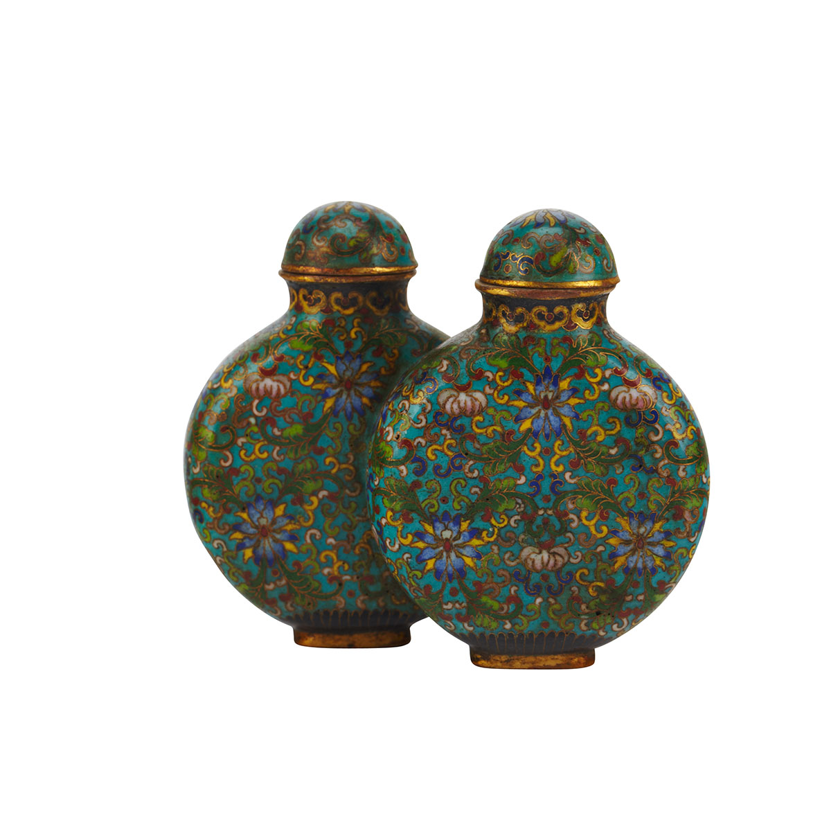 Cloisonné Enamel Double Snuff