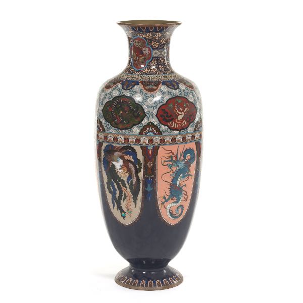 CLOISONNé ENAMELED "DRAGON AND