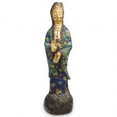 CLOISONNE GUANYIN BODHISATTVA