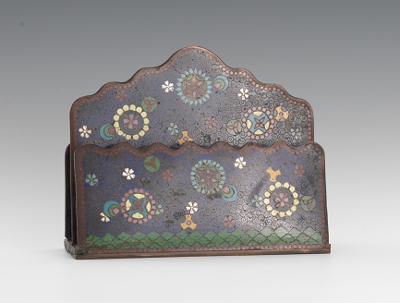Cloisonné Letter Holder Blue