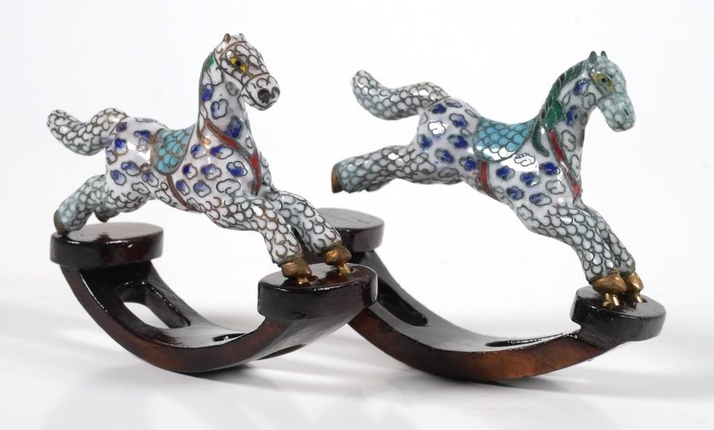 CLOISONNE SCULPTURES GALLOPING