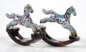 CLOISONNE SCULPTURES GALLOPING
