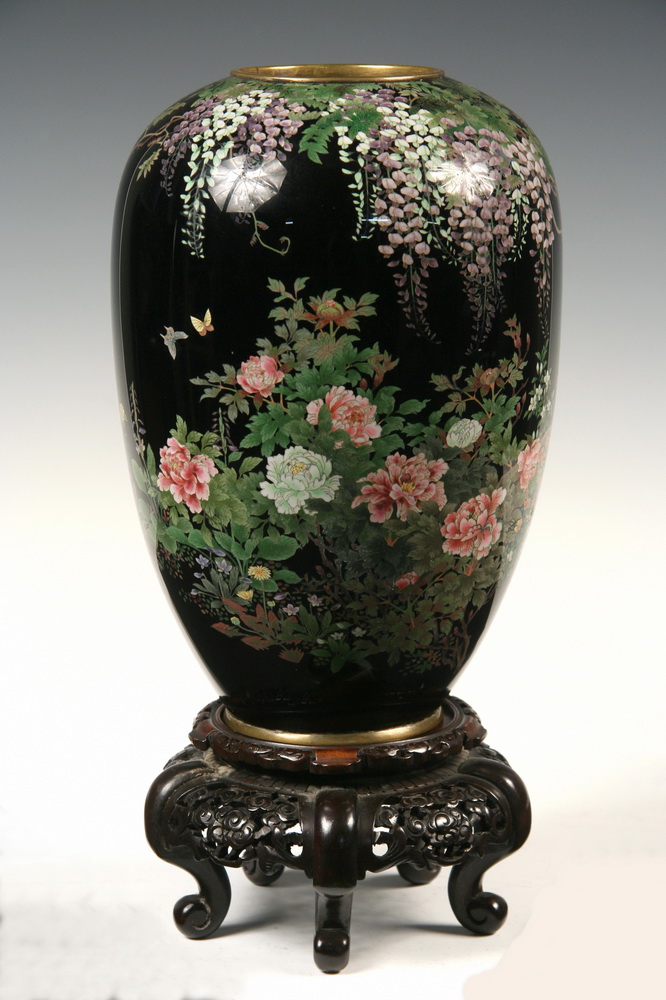 CLOISONNE VASE - Important Large
