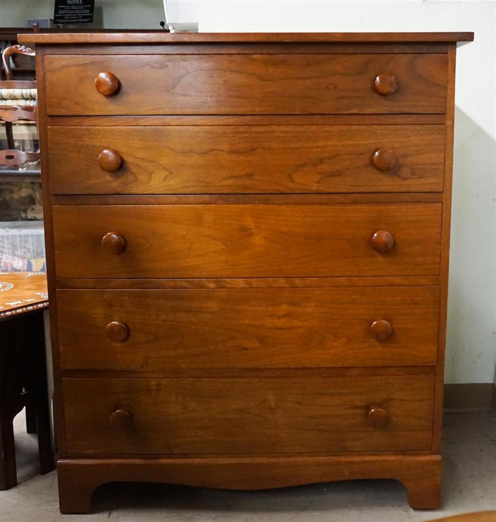 CLORE WALNUT CHEST OF DRAWERS, H: