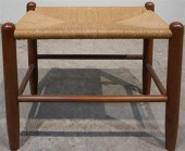 CLORE WALNUT RUSH SEAT STOOL,