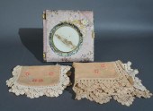 CLOTH ALBUM AND TWO HAND EMBRO
