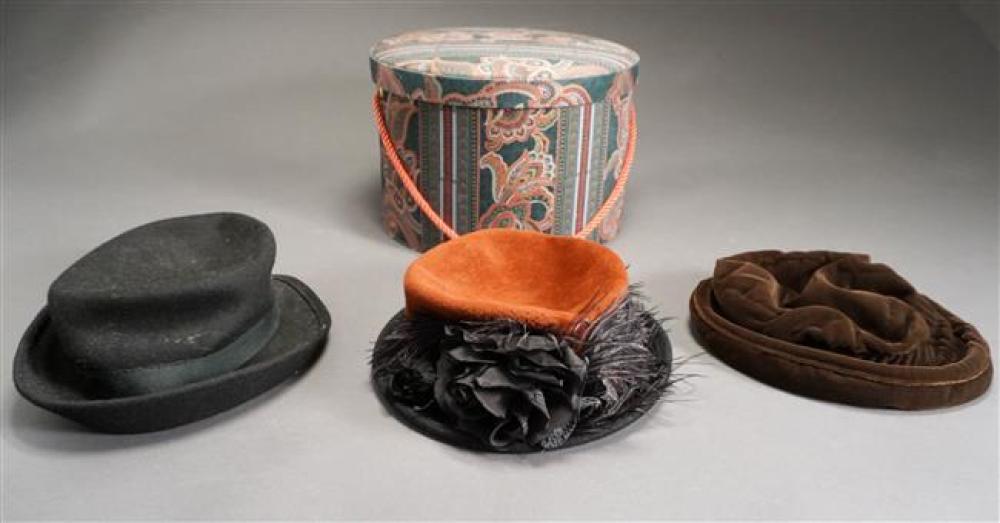 CLOTH HAT BOX WITH THREE LADIES