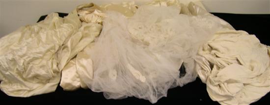 Clothing: 1940's silk crepe white