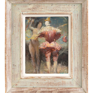 Clown and Nude (American,