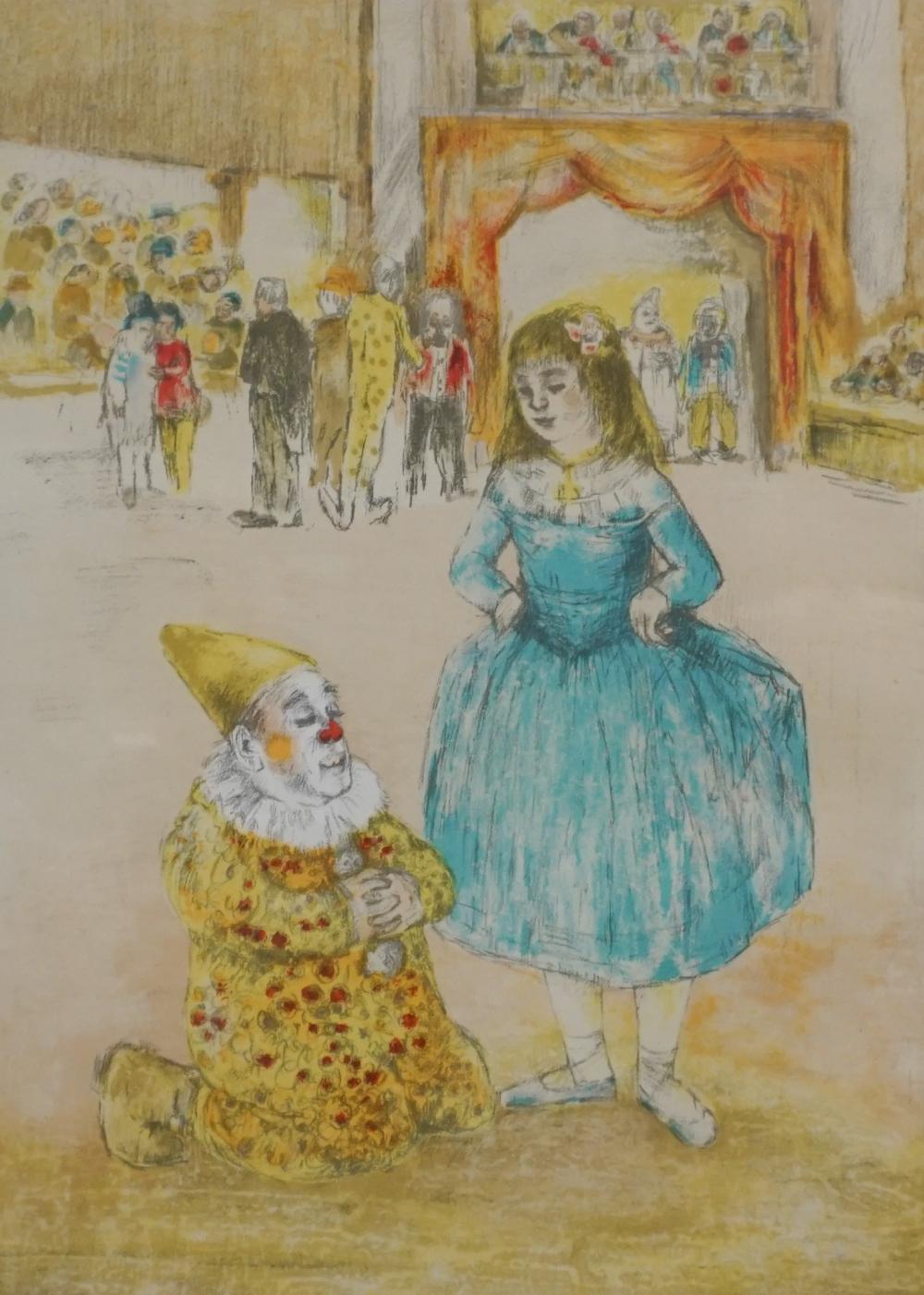 CLOWN AT CIRCUS, FRAMED