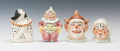 Clown Figural Tobacco Jars Two
