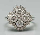 Cluster diamond ring, four cen