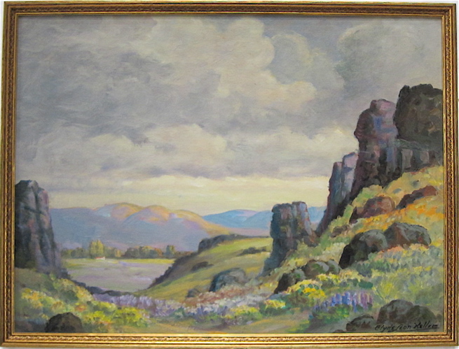 CLYDE LEON KELLER OIL ON PANEL