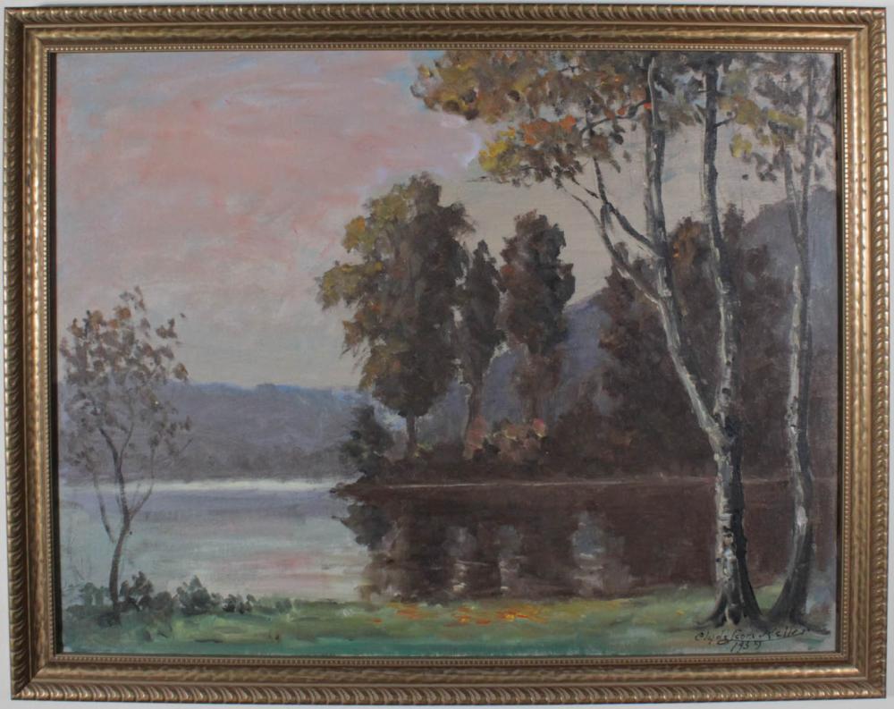 CLYDE LEON KELLER OIL ON BOARDCLYDE