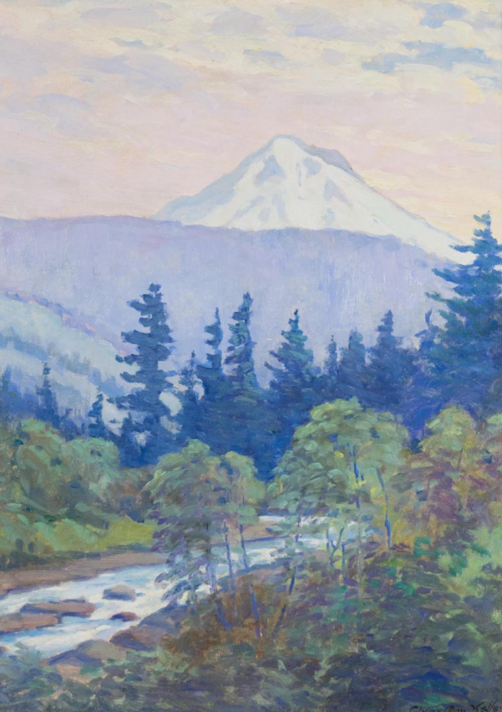 CLYDE LEON KELLER OIL ON BOARDCLYDE