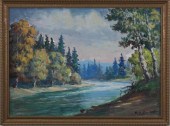 CLYDE LEON KELLER OIL ON BOARD