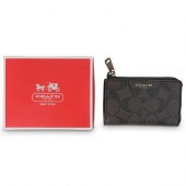 COACH BROWN CANVAS WALLETDESCR