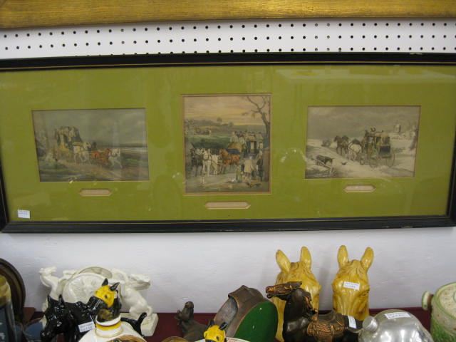 Coaching Engraving trio framed
