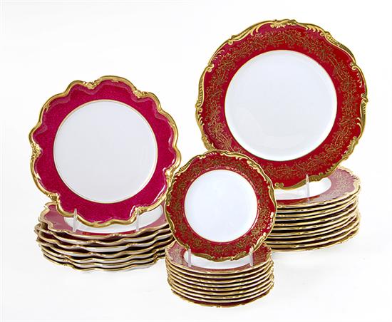 Coalport gilt porcelain plates 20th