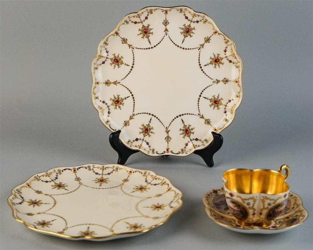COALPORT 'JEWELED' LANDSCAPE CUP