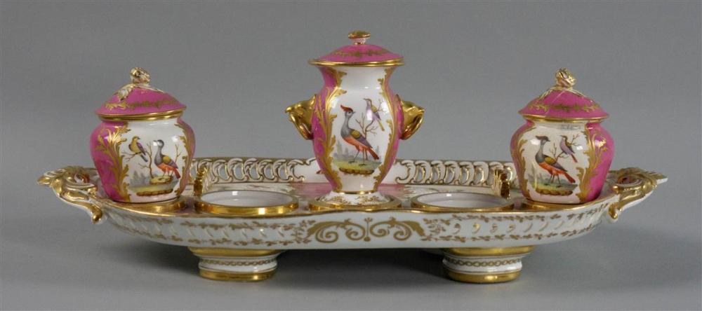 COALPORT PINK-GROUND PORCELAIN