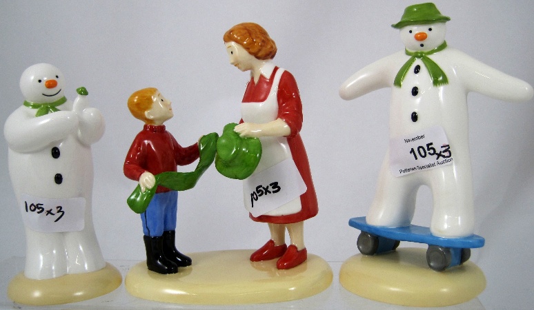 Coalport Snowman figures