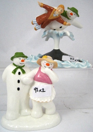 Coalport Snowman figures Walking in