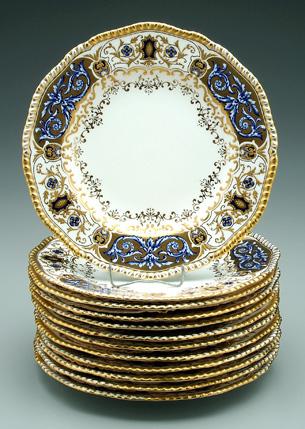 Coalport Tiffany service plates: