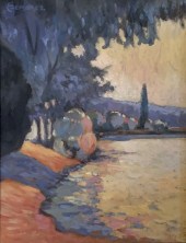 COASTAL PAINTING SIGNED DEMARC