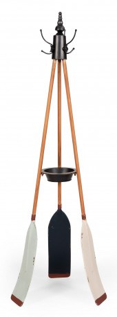 COATRACK WITH OAR-FORM LEGS 21