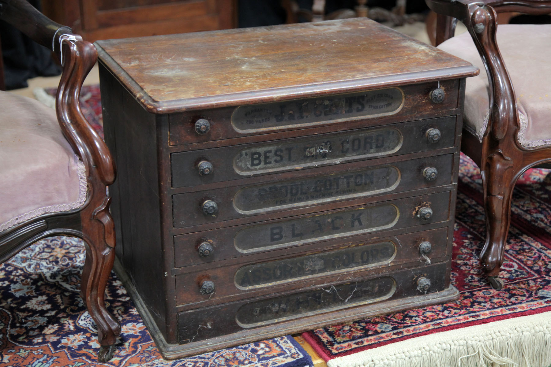 COATS SPOOL CABINET.  American 