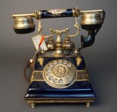 COBALT AND GILT DECORATED ROTA