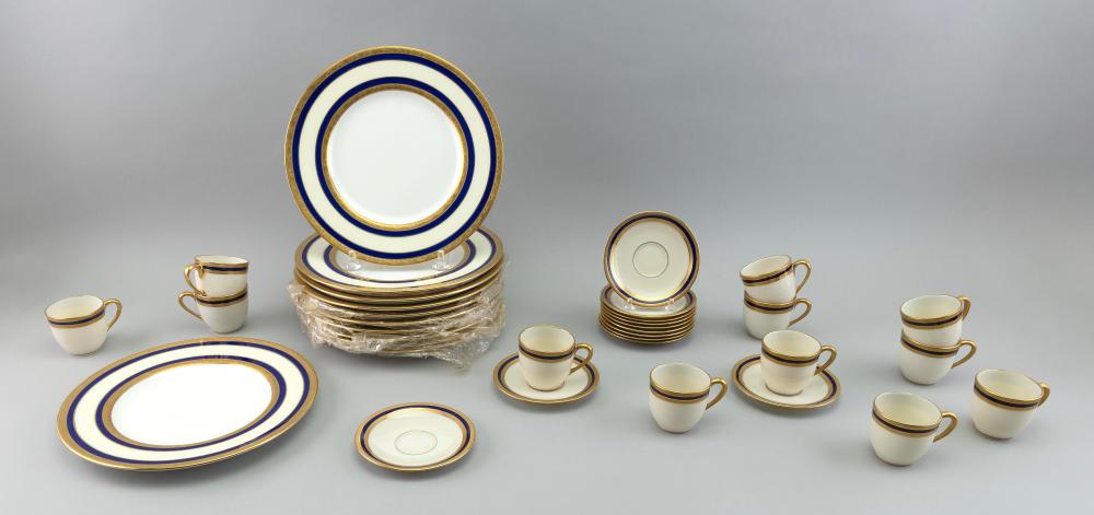 COBALT BLUE AND GILT PORCELAIN