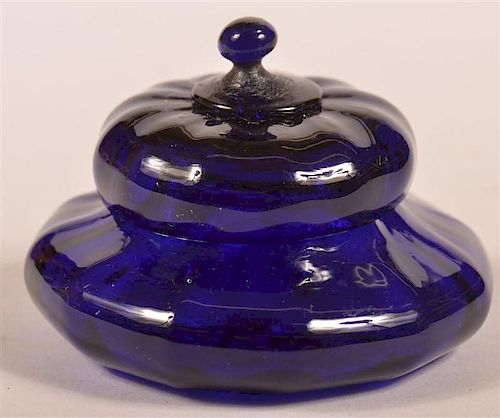 COBALT BLUE BLOWN RIB COVERED INK