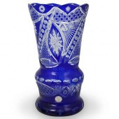 COBALT BLUE BOHEMIAN CRYSTAL V