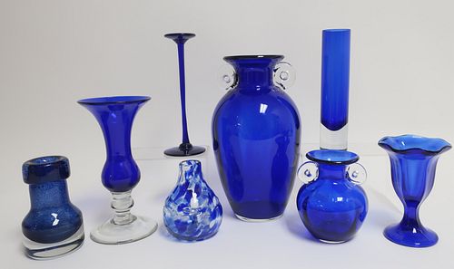 COBALT BLUE GLASS ASSORTMENT: