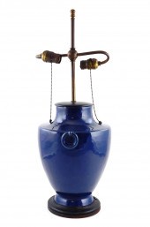 COBALT BLUE GLAZED CERAMIC TAB