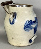 COBALT DECORATED STONEWARE BAT