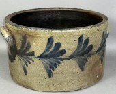 COBALT DECORATED STONEWARE BUT