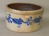 COBALT DECORATED STONEWARE BUT