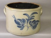 COBALT DECORATED STONEWARE CAK